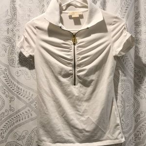 Michael Kors White Short Sleeve Top